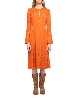 Randon Silk Jacquard Midi Dress