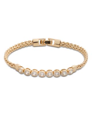 Crystal Herringbone Chain Flex Bracelet