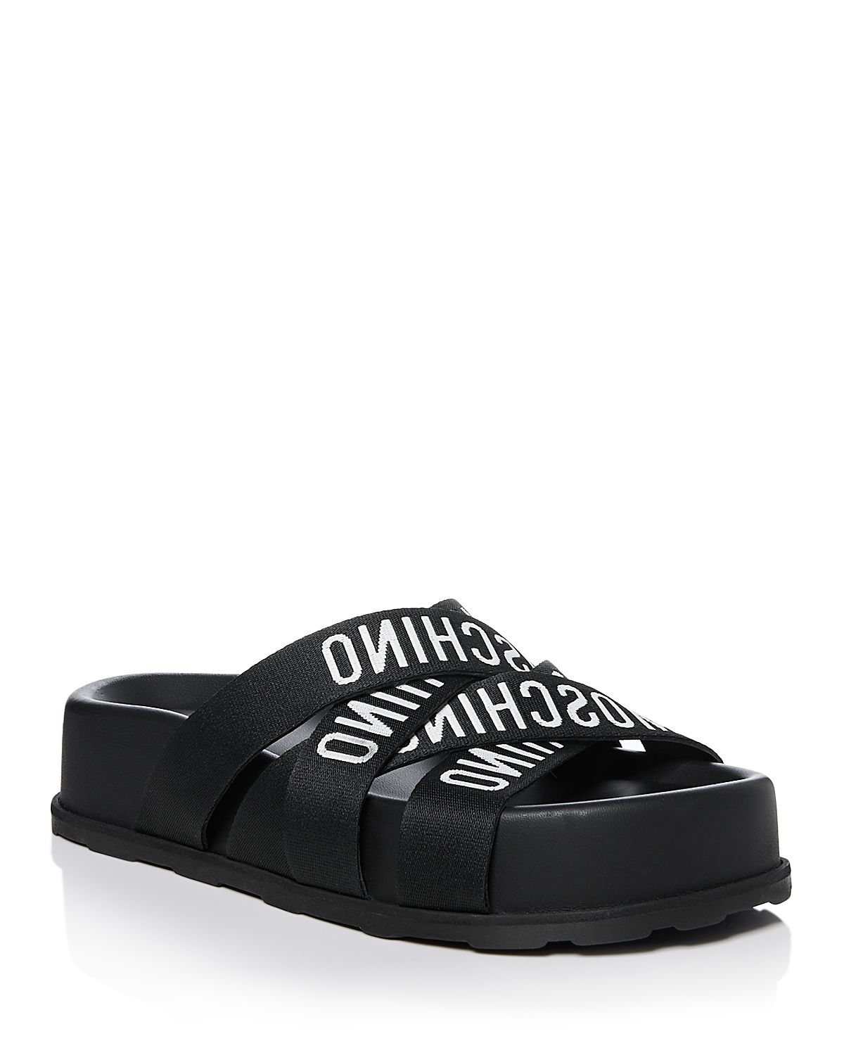 Moschino Women's Crisscross Logo Sandals