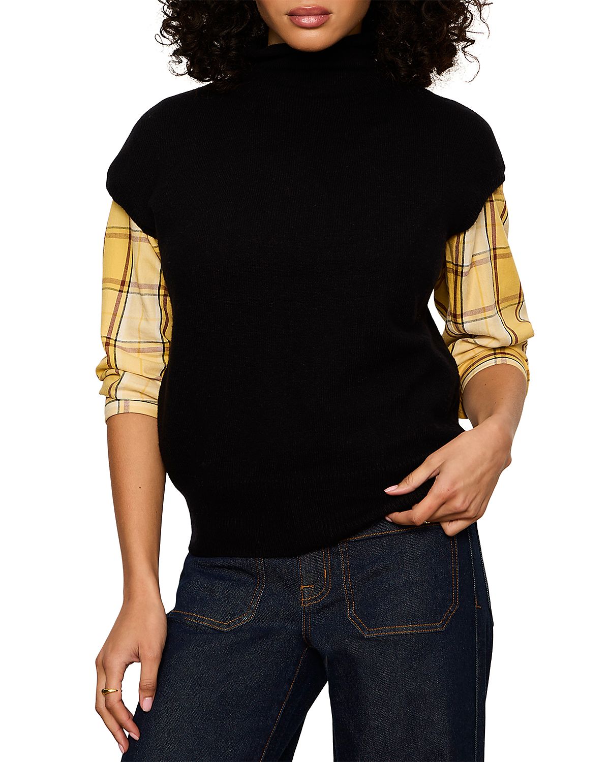 Sanctuary Mock Neck Sweater Shell