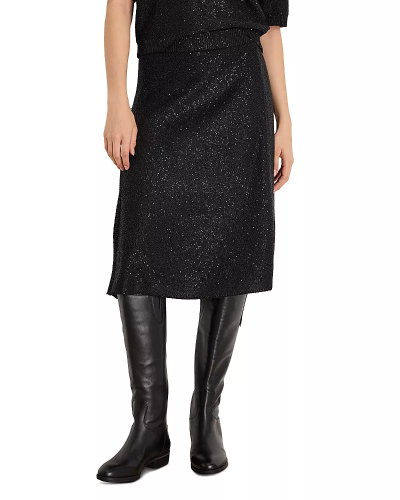Nic+Zoe Anytime Sequin Knit A Line Skirt