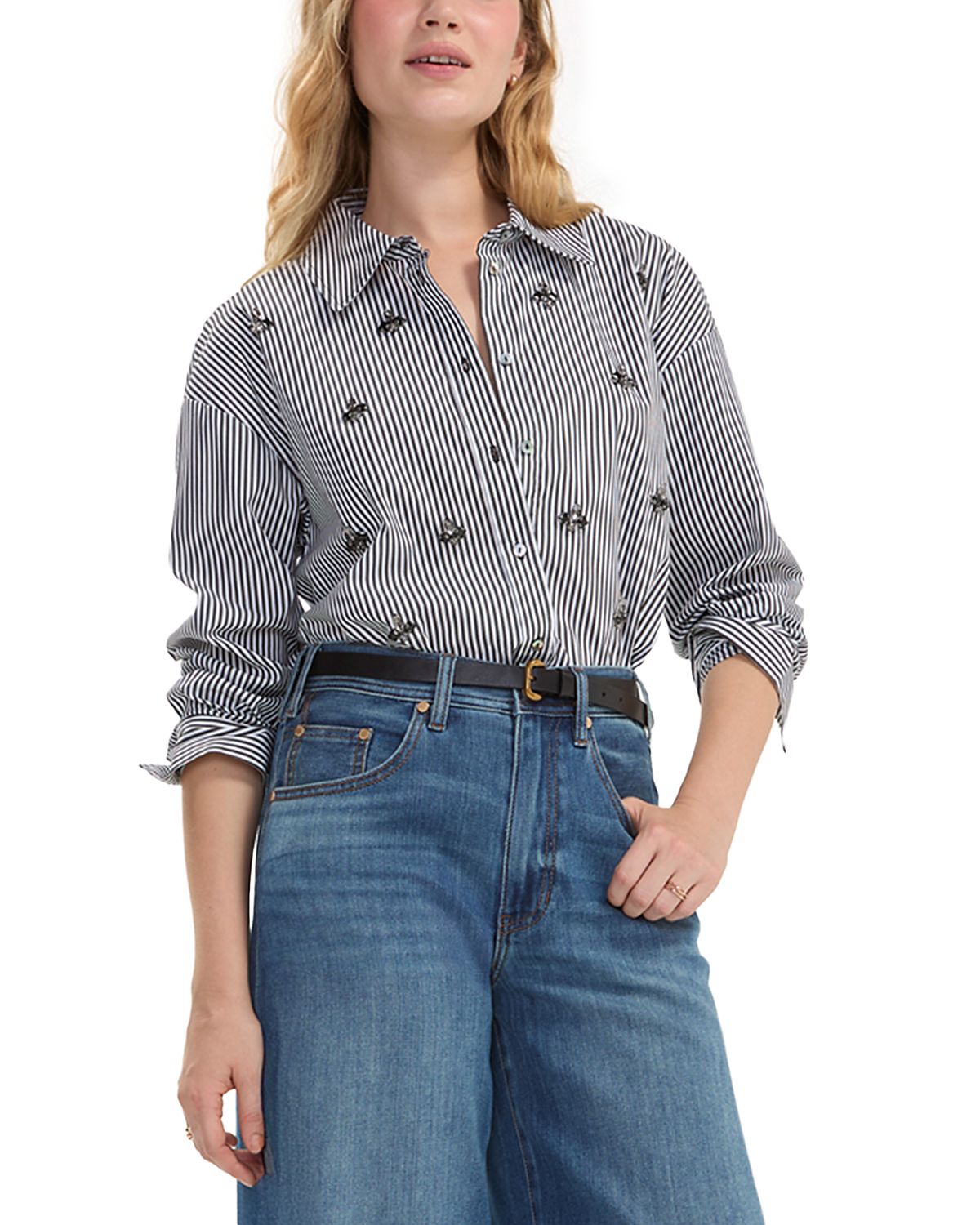 Liverpool Los Angeles Embellished Button Front Shirt