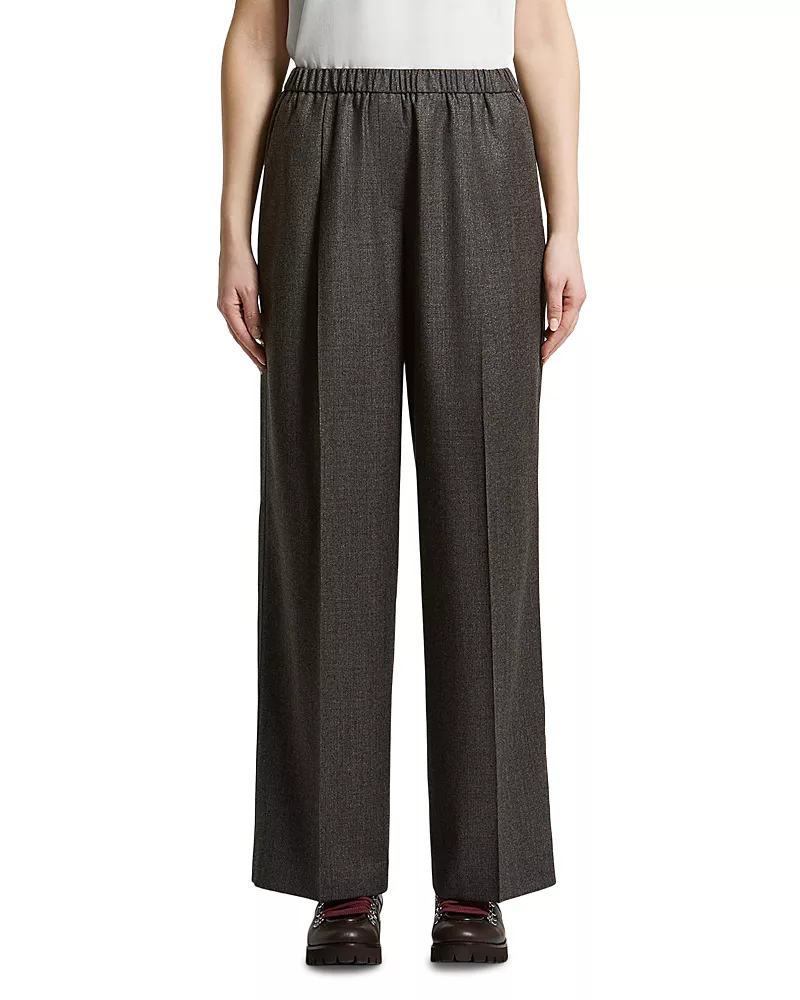 Peserico Wool Blend Flannel Wide Pants