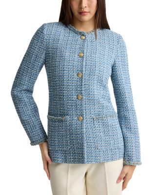 Cotton Blend Tweed Jacket