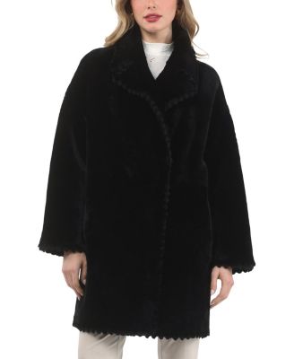  Reversible Select Shearling Lamb Jacket with Embroiderd Trim