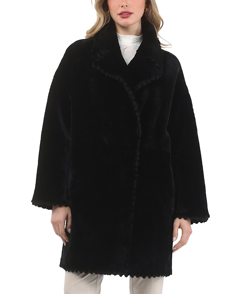 Gorski Reversible Select Shearling Lamb Jacket with Embroiderd Trim