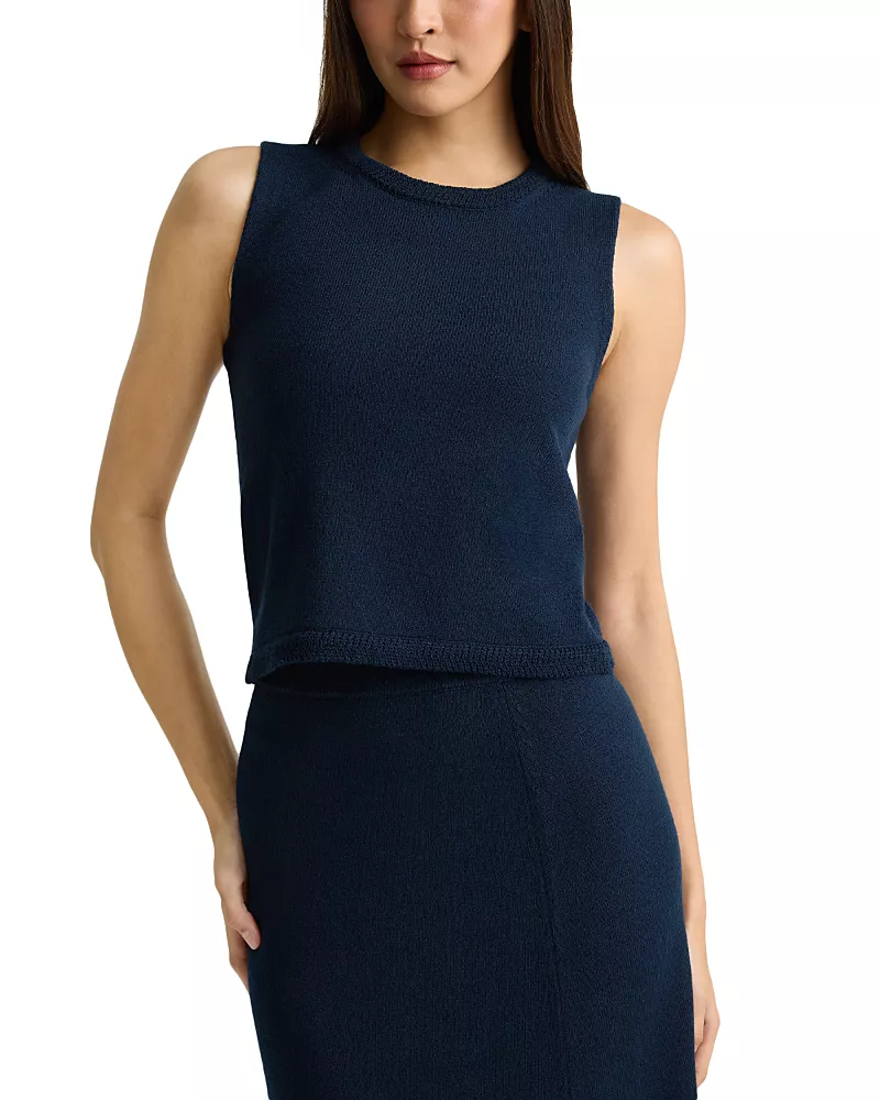 St. John Wool Blend Sleeveless Sweater