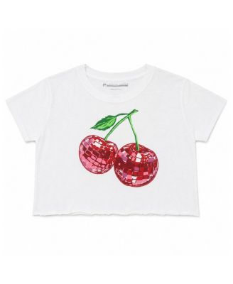 Girls' Disco Cherry Oversized Crop Top - Big Kid