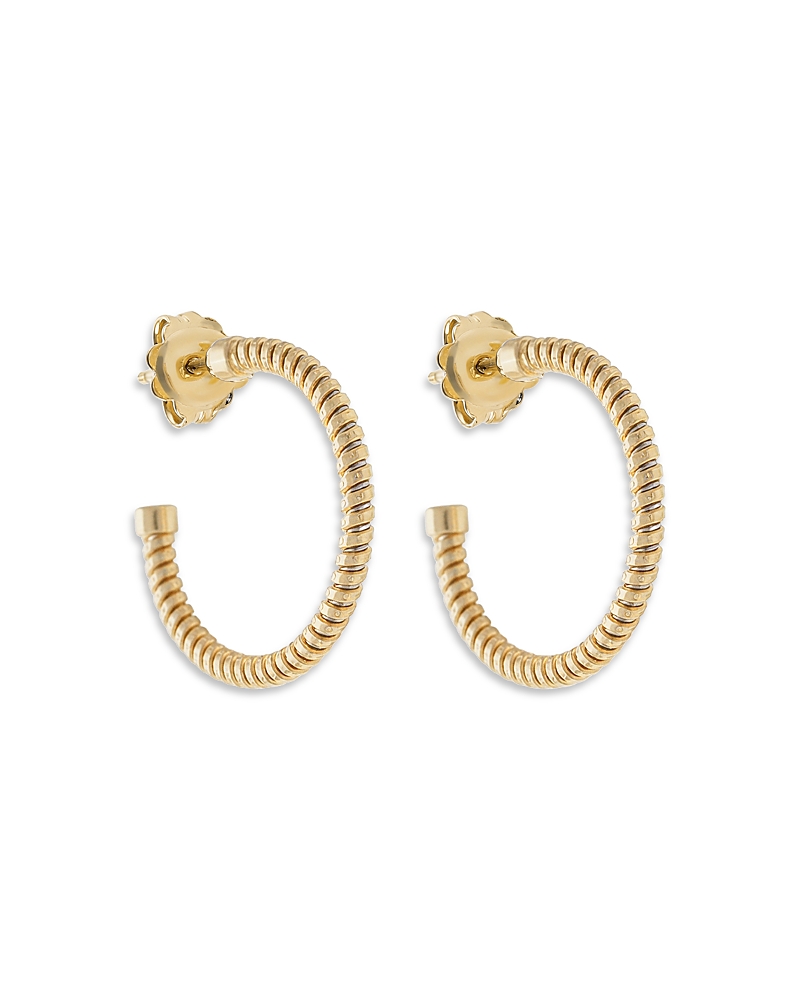 Alberto Milani 18K Yellow Gold Via Bagutta Small Tubogas Hoop Earrings