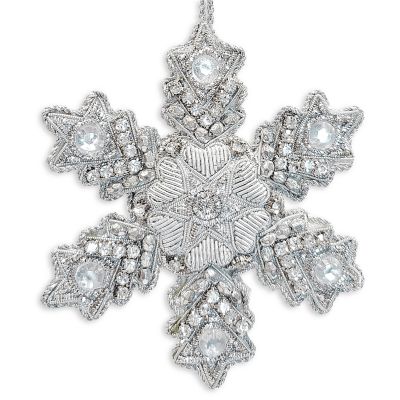 Embroidered Snowflake Ornament
