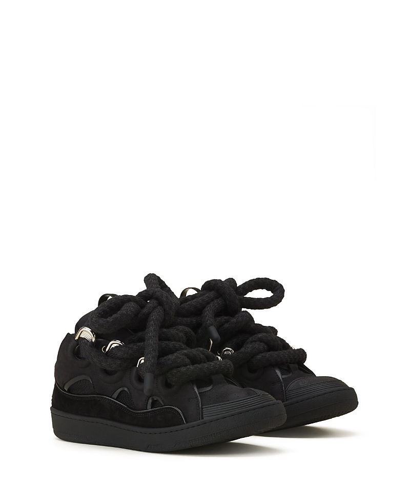 Lanvin Curb Snake Sneakers In Leather