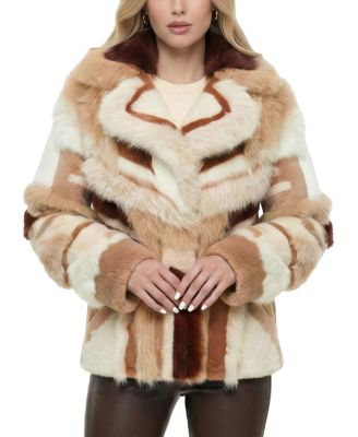  Merino and Toscana Shearling Lamb Intarsia Jacket