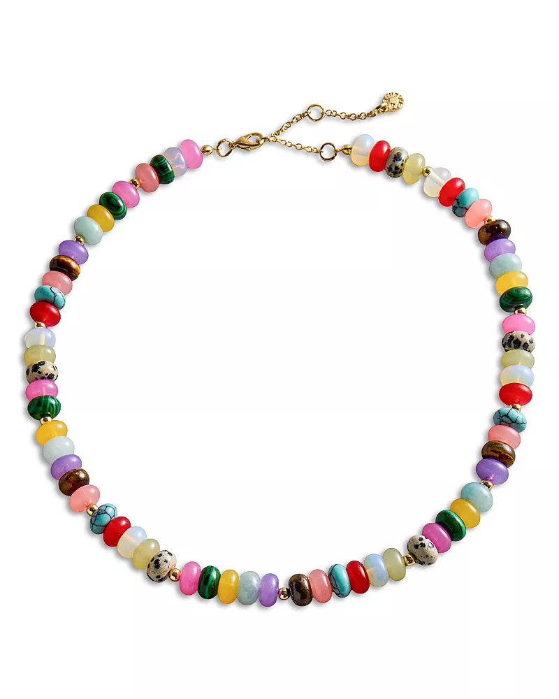 Baublebar Aaliyah Multi Gemstone Beaded Collar Necklace, 17