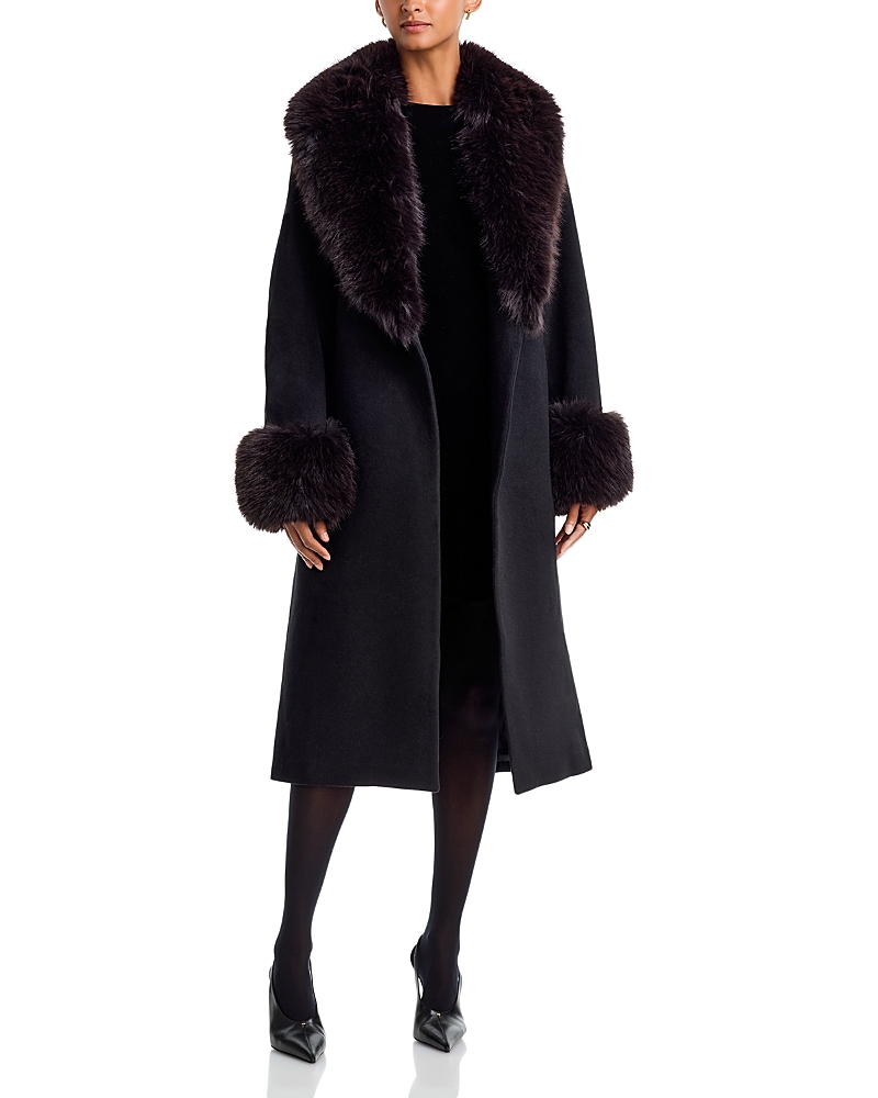 Simkhai Kinsley Shearling Belted Long Coat