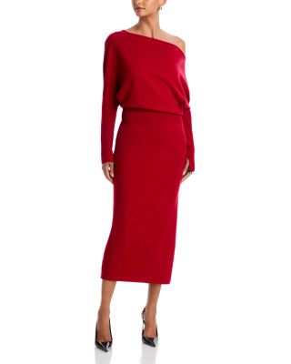 Janese Cotton & Cashmere Off-the-Shoulder Dress