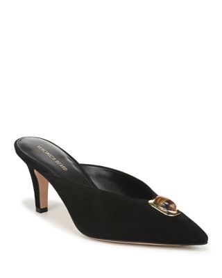 Women's Rochelle Cabochon Suede High Heel Mules