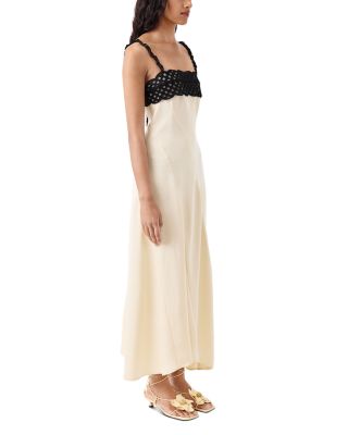 Square Neck Bias Cut Slip Dress