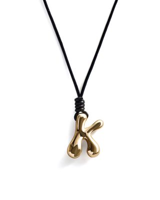 Baublebar Initial Adjustable Cord Pendant Necklace, 32