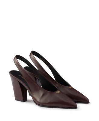  Women's Leather Slingback Pumps