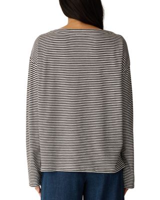 Striped Bateau Neck Boxy Top - thumbnail 8