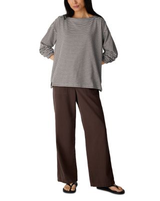 Striped Bateau Neck Boxy Top - thumbnail 2