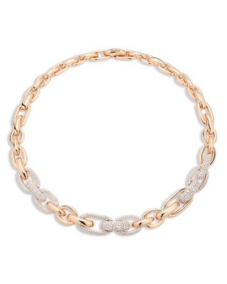18K Rose Gold Iconica Diamond Link Collar Necklace, 4.85 tcw