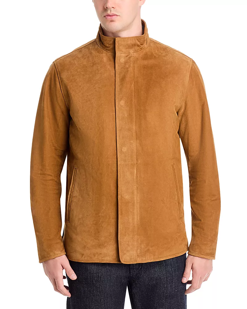 Peter Millar Norwalk Nubuck Leather Coat