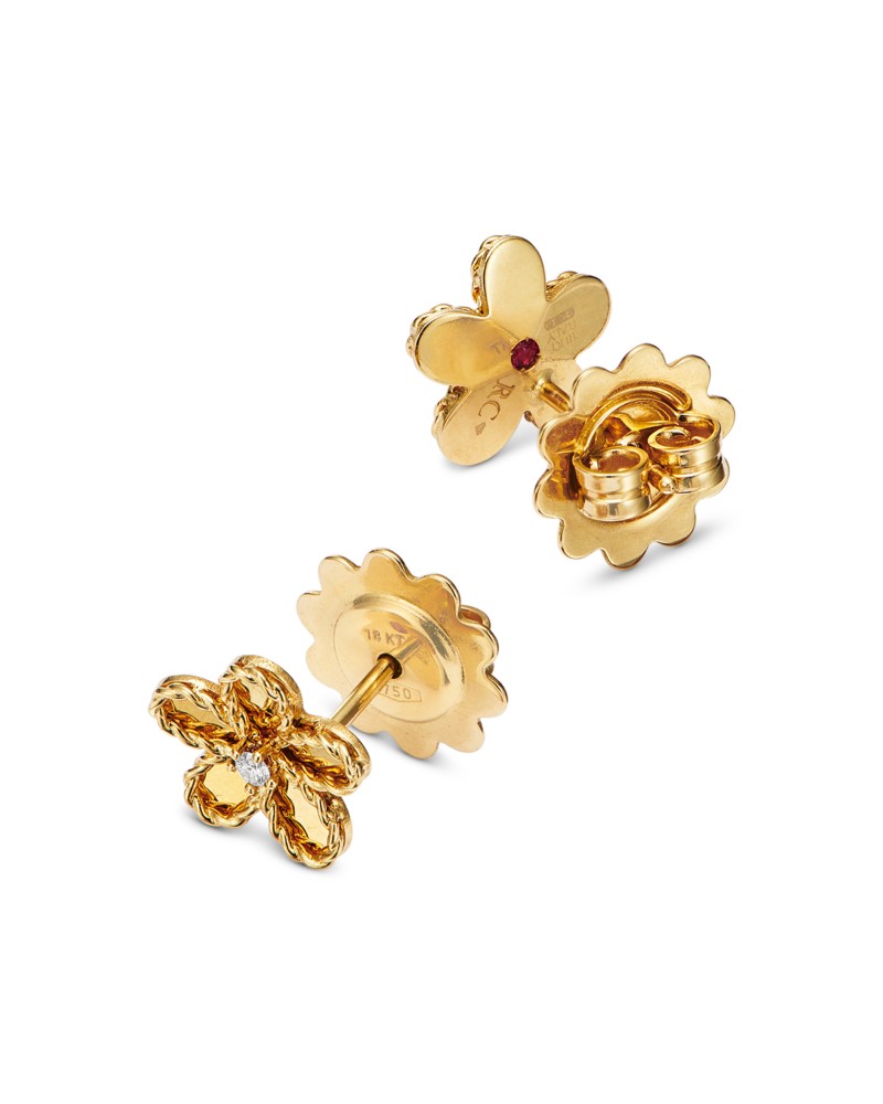 Roberto Coin 18K Yellow Gold Diamond Jasmine Flower Stud Earrings, 0.03 tcw by Bloomingdale's