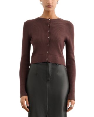 Toccin Zoe Ribbed Cropped Cardigan