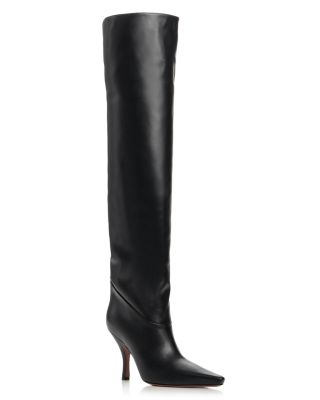 Women's Rose Leather Over-the-Knee Boots
