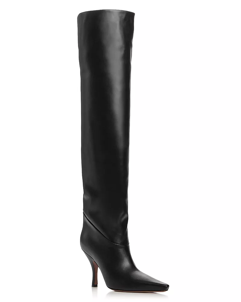 Paris Texas Women's Rose Leather Over-the-Knee Boots