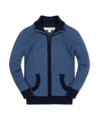 Organic Long Sleeve Full Zip Raglan Mock Neck Sweater - Little Kid, Big Kid