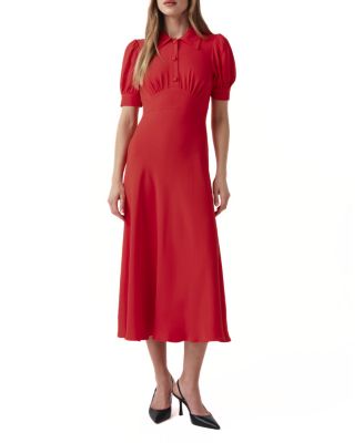 Ghost London Wilma Collared Midi Shirt Dress