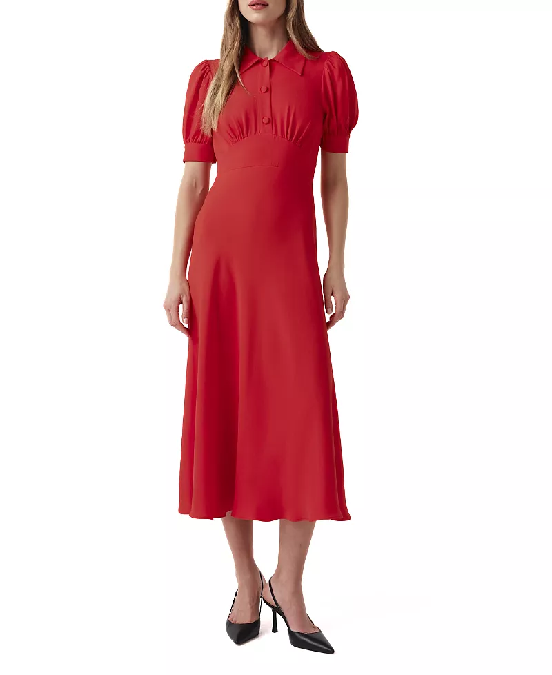 Ghost London Wilma Collared Midi Shirt Dress