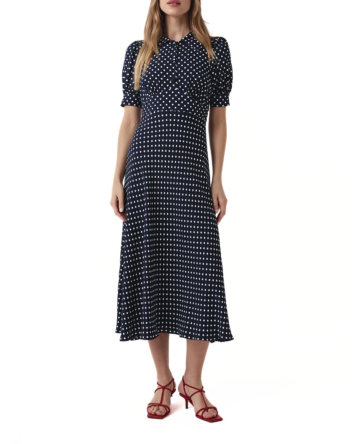 Ghost London Wilma Collared Midi Shirt Dress