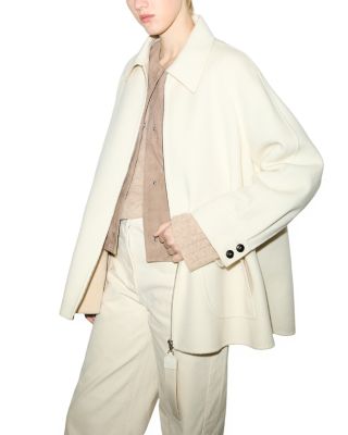 Saggina Double Woven Wool Short Coat