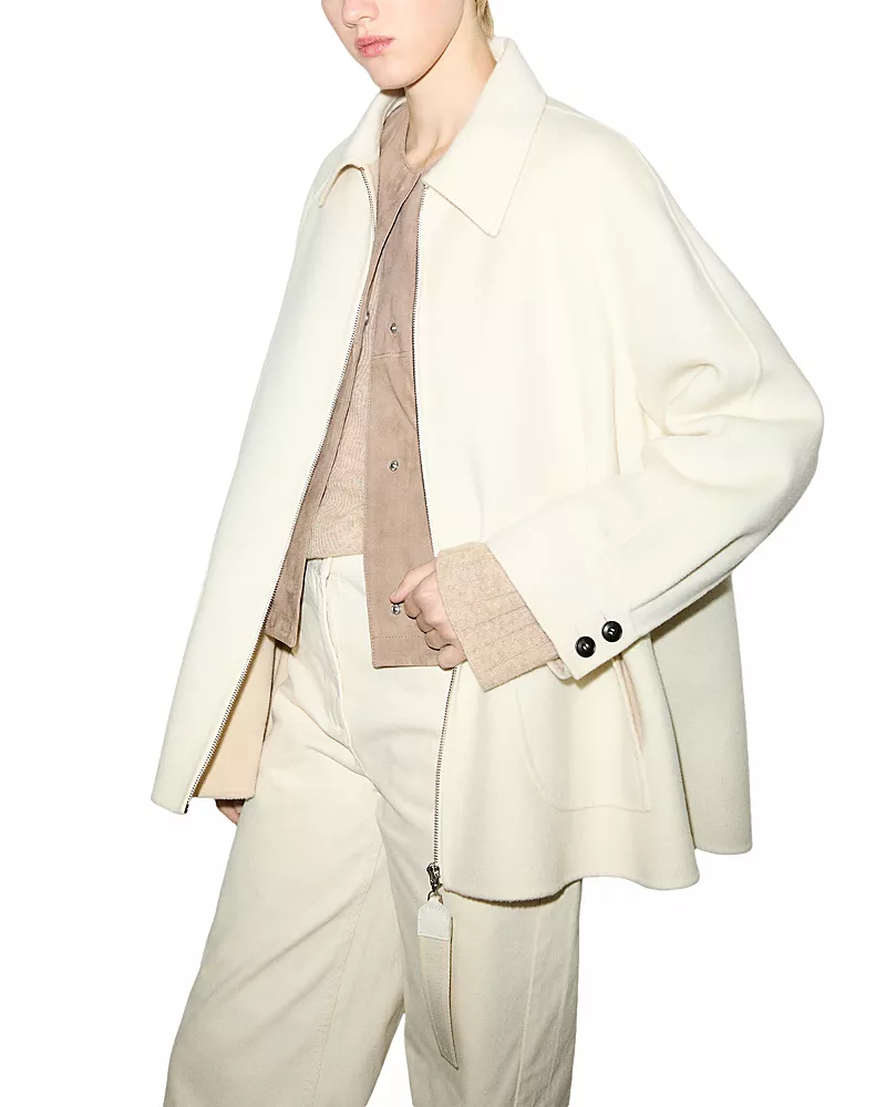 Max & Co. Saggina Double Woven Wool Short Coat