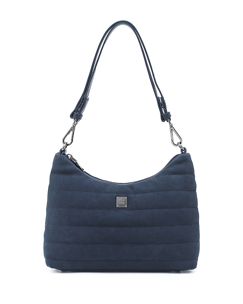 Think Royln Heartbreaker Medium Quilted Suede Shoulder Bag In Inidgo