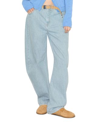 Mcocandtore Mid Rise Barrel Leg Jeans in Light Blue