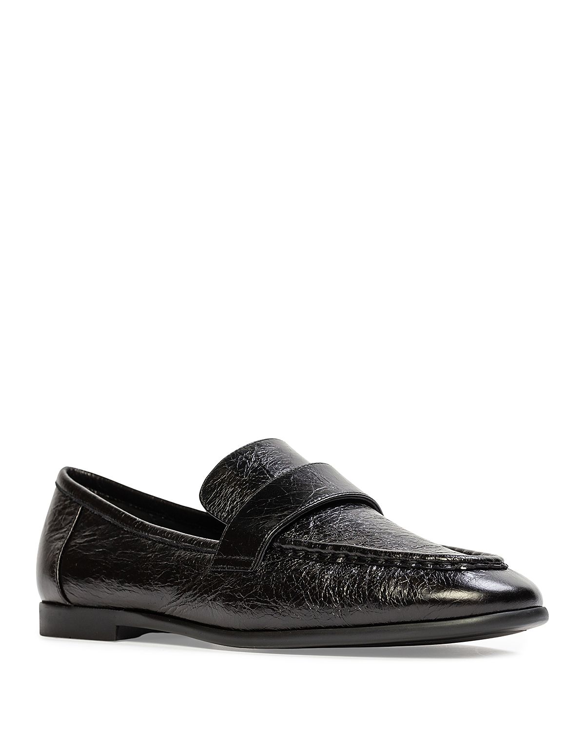 Black Suede Studio Women's Classic Loafer Flats