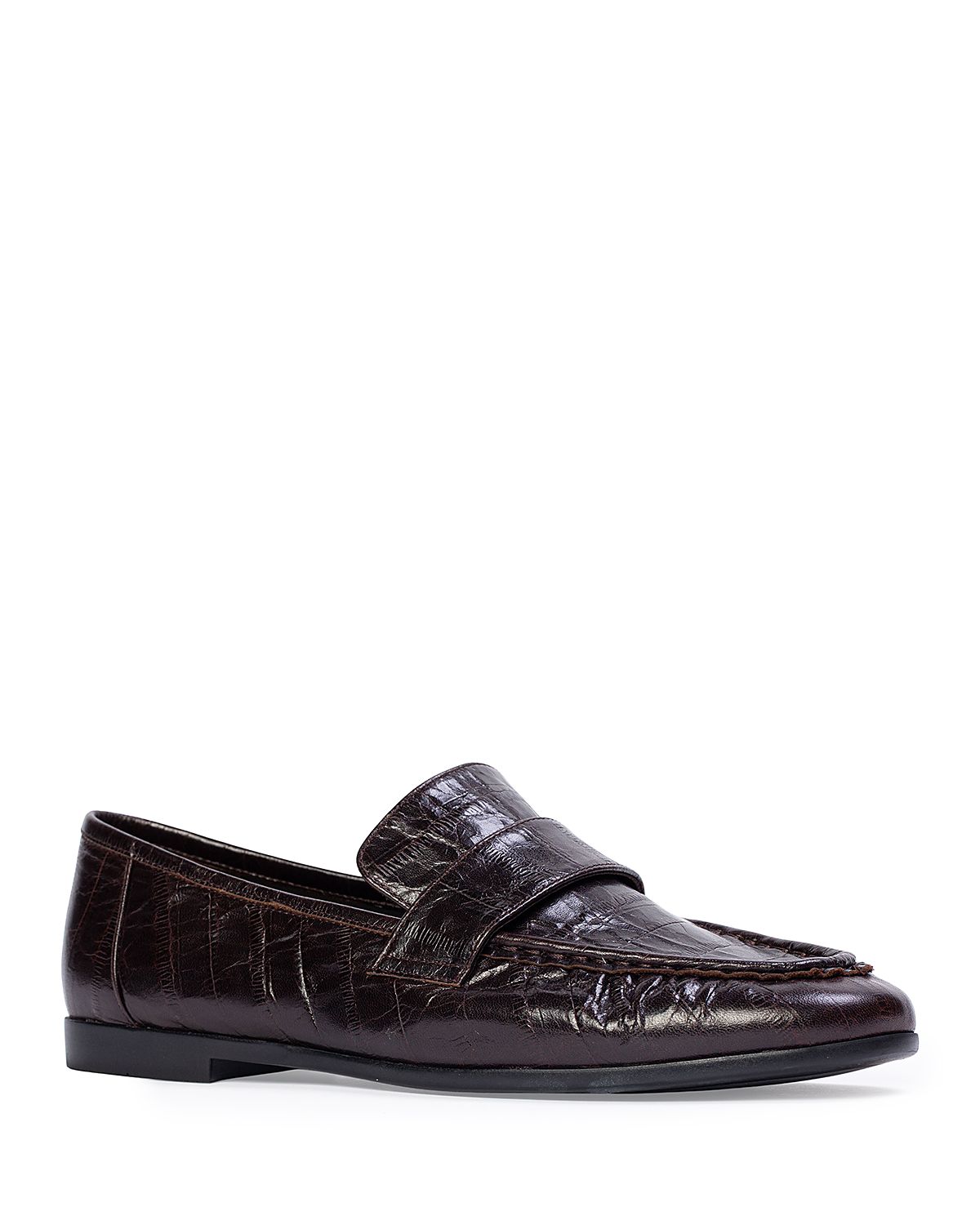 Black Suede Studio Women's Classic Loafer Flats