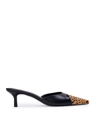 Snip Toe Leather Mules