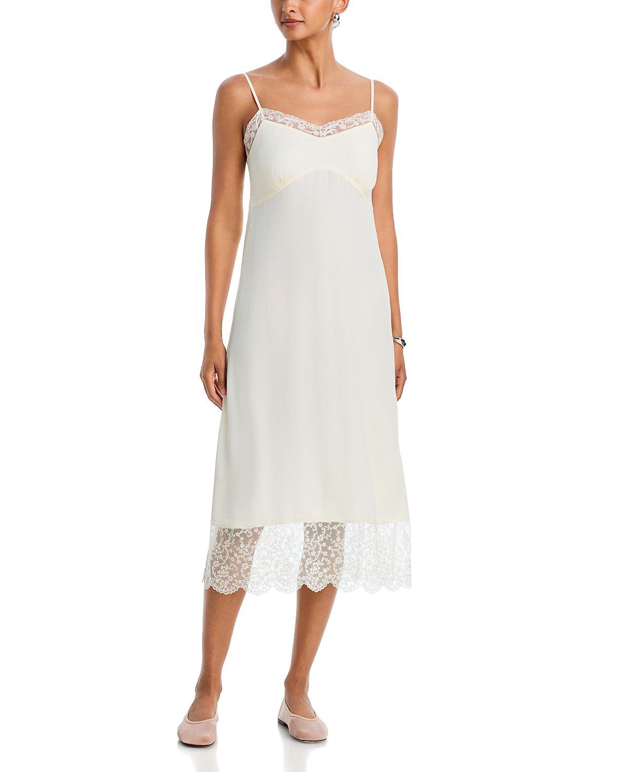 Simone Rocha Lace Trim Slip Dress