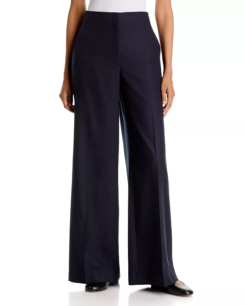 Lafayette 148 New York Thames Wide Leg Wool Pants