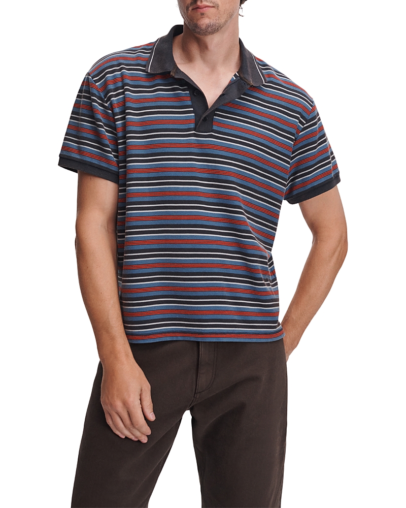 rag & bone Cotton Stripe Pique Polo Shirt