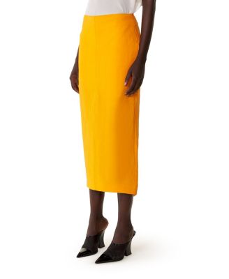  Asymmetrical Midi Skirt In Paper And Viscose