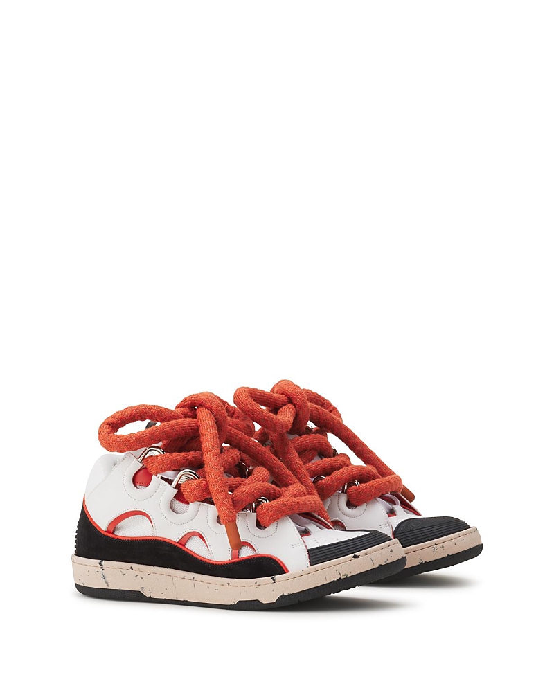 Lanvin Curb Snake Sneakers In Leather