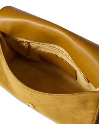 Stone Embellished Suede Crossbody Bag