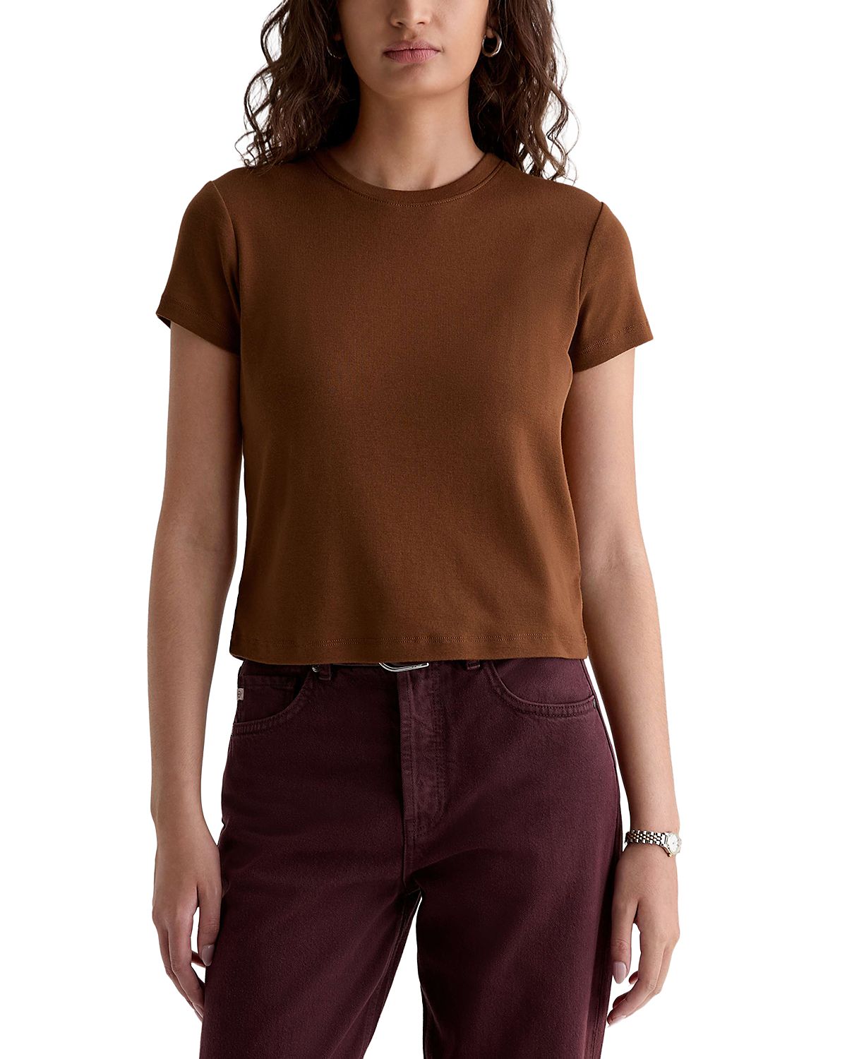 Ag Sadie Crew Cropped Tee