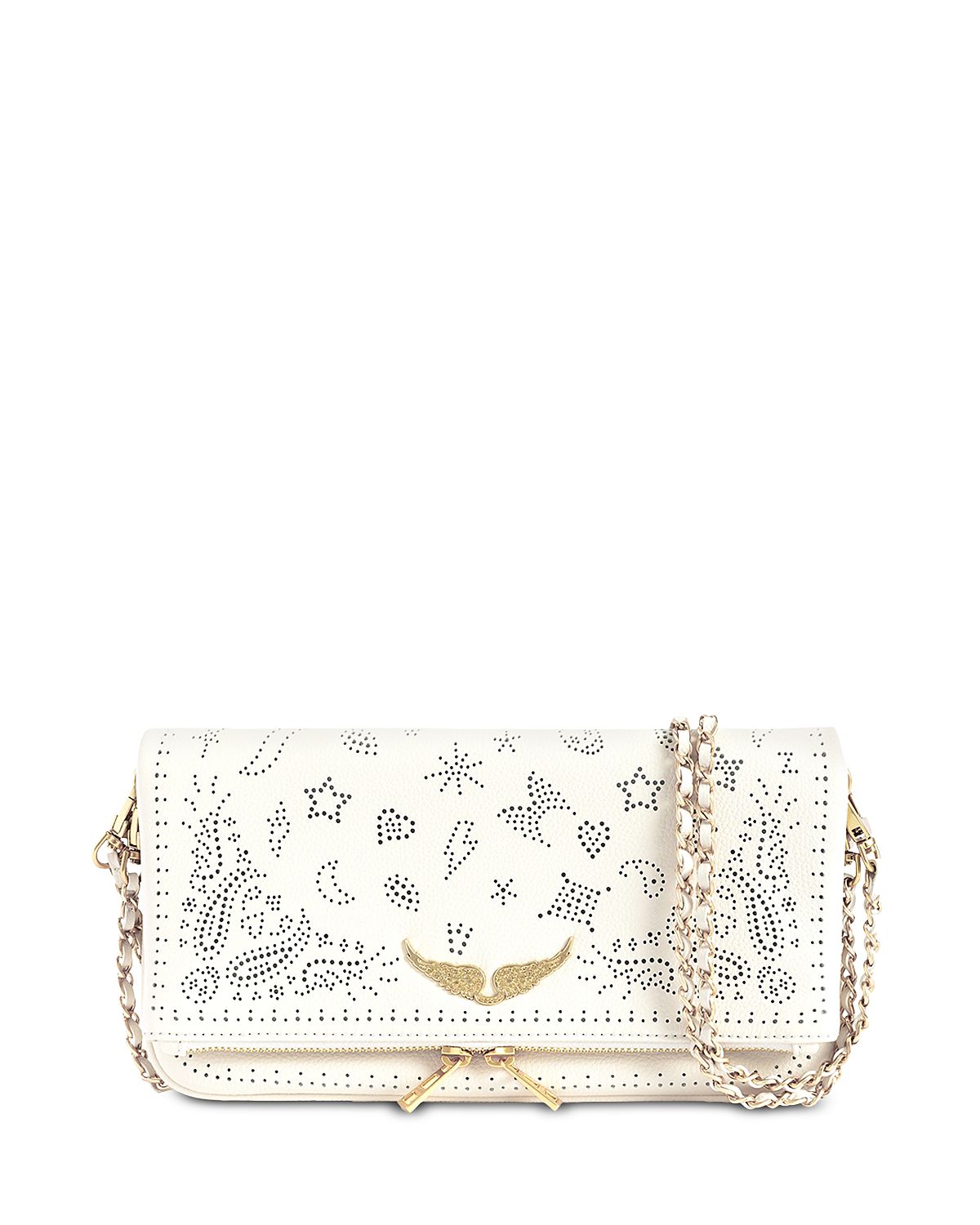 Zadig & Voltaire Rock Perfo Leather Clutch